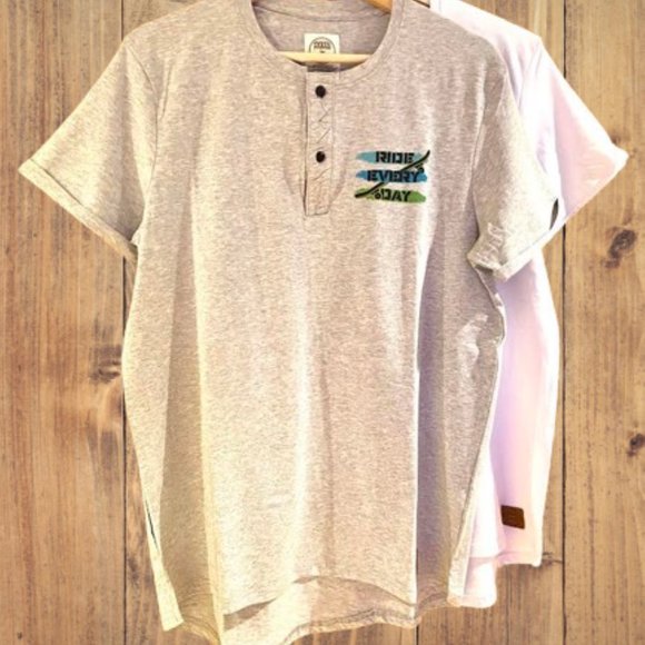 Ride Cotton Henley. Free Shipping - Picture 1 of 7
